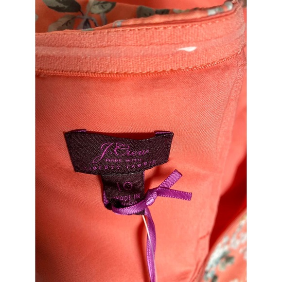 Women's J.Crew X Liberty Josephine Floral Cotton Poplin Dress Ruffle Hem NWT - Picture 10 of 15